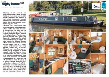 Narrowboat RhAPSOdy - Rugby Boat Sales