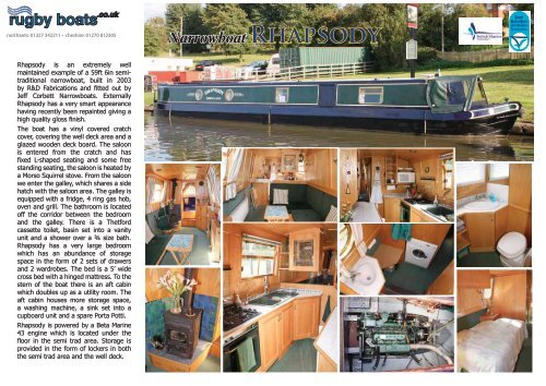 Narrowboat RhAPSOdy - Rugby Boat Sales