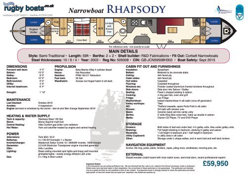 Narrowboat RhAPSOdy - Rugby Boat Sales