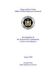 Investigation of the Waterfront Commission of New York Harbor