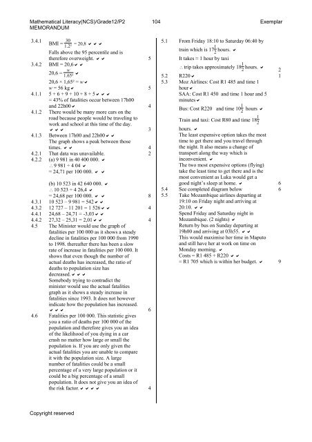 Mathematics and Mathematical Literacy - Thutong