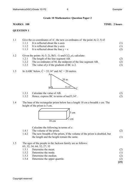 Mathematics and Mathematical Literacy - Thutong