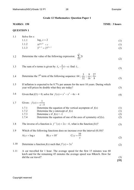 Mathematics and Mathematical Literacy - Thutong