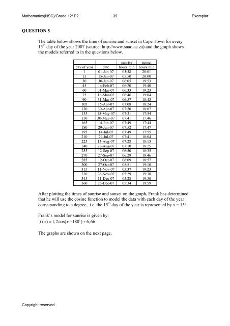 Mathematics and Mathematical Literacy - Thutong