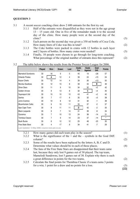 Mathematics and Mathematical Literacy - Thutong