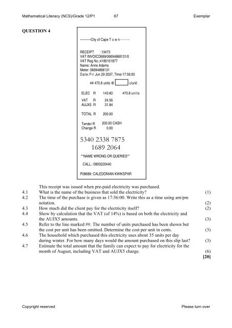 Mathematics and Mathematical Literacy - Thutong