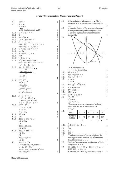 Mathematics and Mathematical Literacy - Thutong