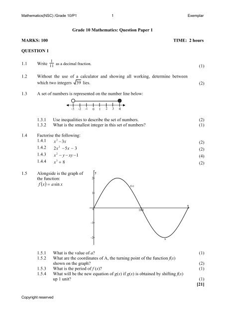 Mathematics and Mathematical Literacy - Thutong