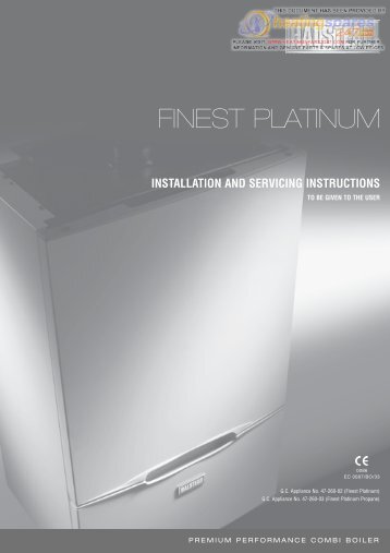 Halstead-Finest-Platinum-installation-manual - Heatingspares247.com