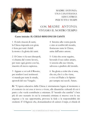 Preghiera - Suore di CaritÃ  dell'Immacolata Concezione d'Ivrea
