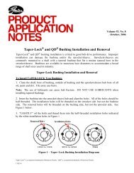 Taper-Lock and QD Bushing Installation and Removal