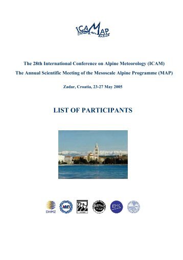 list of participants - The Mesoscale Alpine Programme - MeteoSwiss