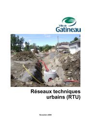 Réseaux techniques urbains (RTU) - Ville de Gatineau