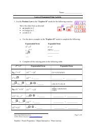 Laws of Exponents Print Activity pdf - LearnAlberta.ca