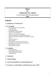 Ãrsrapport 2002 - Videncenter for Allergi