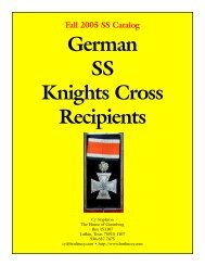 Waffen SS & Heer autograph list - Cy Stapleton's House of Gutenberg