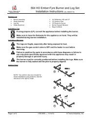 564 HO Ember-Fyre Burner and Log Set Installation ... - Avalon