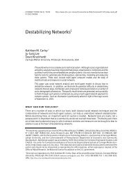 Destabilizing Networks. Connections, 24 (3) - INSNA