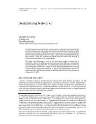 Destabilizing Networks. Connections, 24 (3) - INSNA