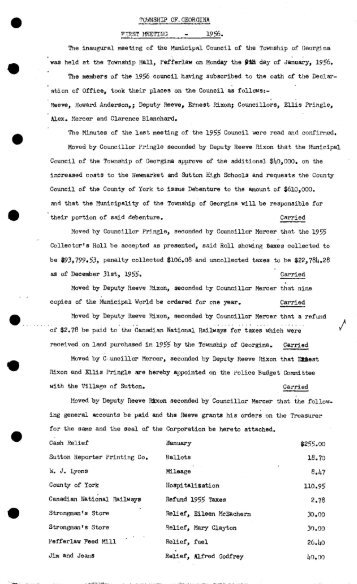1956 Georgina - Council Minutes