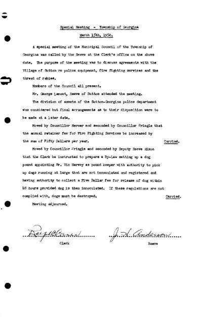 1956 Georgina - Council Minutes