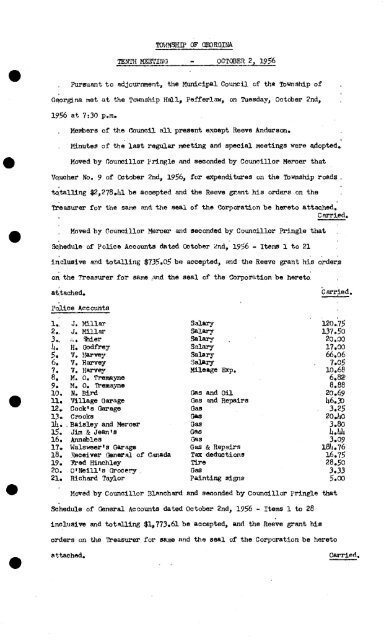 1956 Georgina - Council Minutes