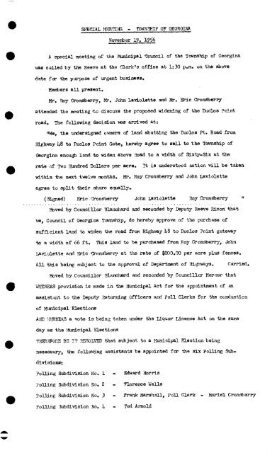 1956 Georgina - Council Minutes