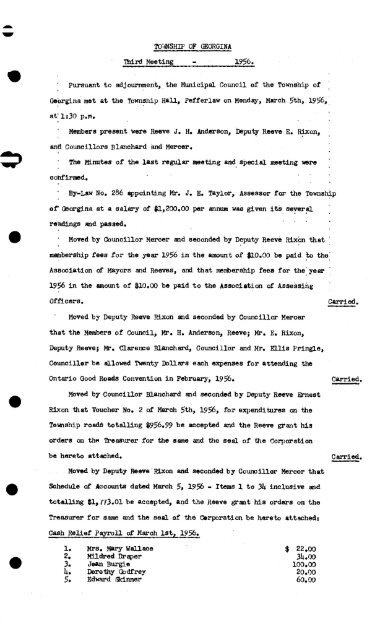 1956 Georgina - Council Minutes