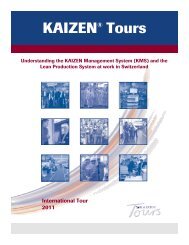 International KAIZEN Tour Switzerland V1 - Kaizen Institute USA