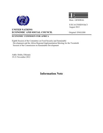 Information Note - Economic Commission for Africa - United Nations ...