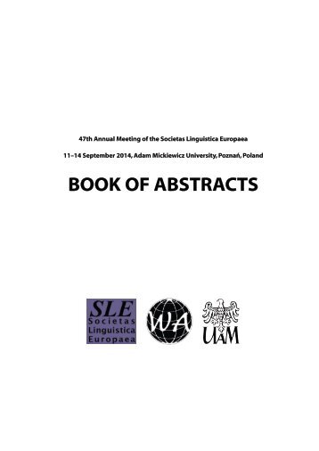 SLE2014BookofAbstracts