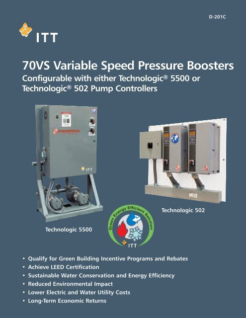 70VS Variable Speed Pressure Boosters ... - Versamx.mx