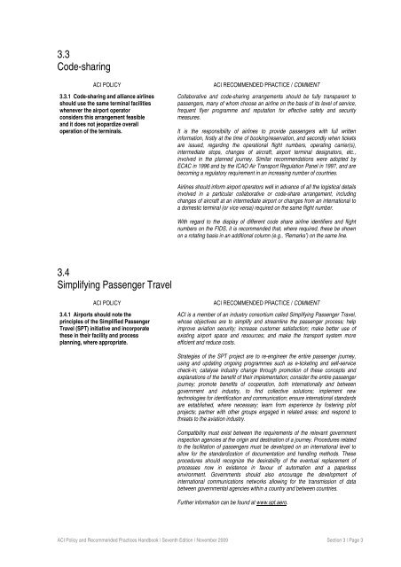 Facilitation and airport services - Airports Council International