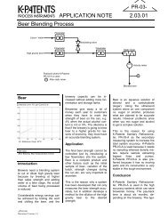 APPLICATION NOTE 2.03.01 Beer Blending Process - K-Patents