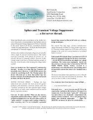 Spikes and Transient Voltage Suppressors - AeroElectric Connection