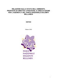 La relazione sullo Stato dell'Ambiente - Sintesi - Parco Nazionale ...