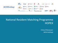 National Resident Matching Programme HOPEX - Physicians - MOH ...