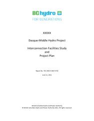 Dasque-Middle Facilities Study Report - BC Hydro - Transmission