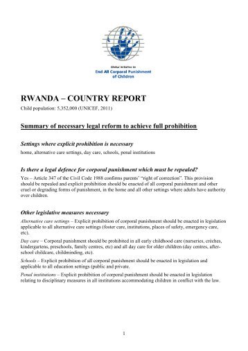 Rwanda - Global Initiative to End All Corporal Punishment of Children