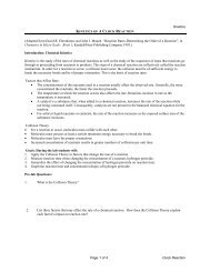 Kinetics Page 1 of 4 Clock Reaction KINETICS OF A CLOCK ...