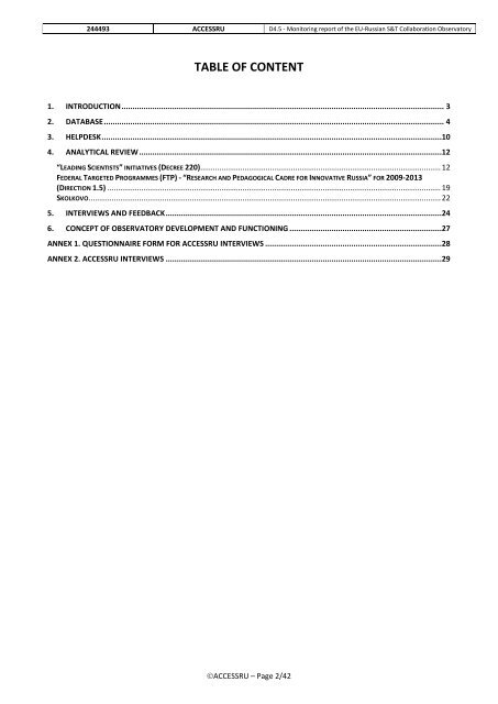 Project Deliverable D4.5 - Access4.eu