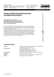 Einsteck-Widerstandsthermometer mit Bajonettverschluss - Jumo