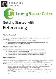 Getting started with referencing.pub - Doncaster College