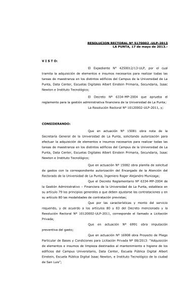 Licitacion Privada NÂº 08 -2013 Pliego de Bases y Condiciones