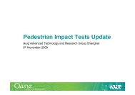 Pedestrian Impact Tests Update - Oasys Software