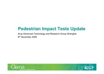 Pedestrian Impact Tests Update - Oasys Software