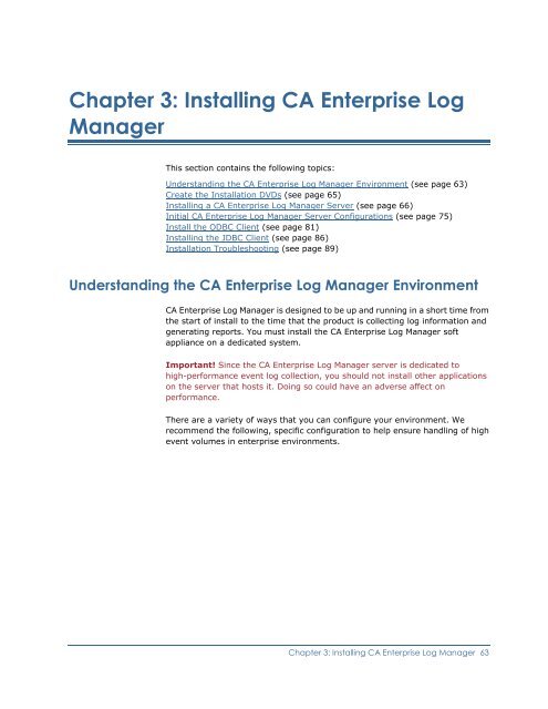 Installing CA Enterprise Log Manager - CA Technologies