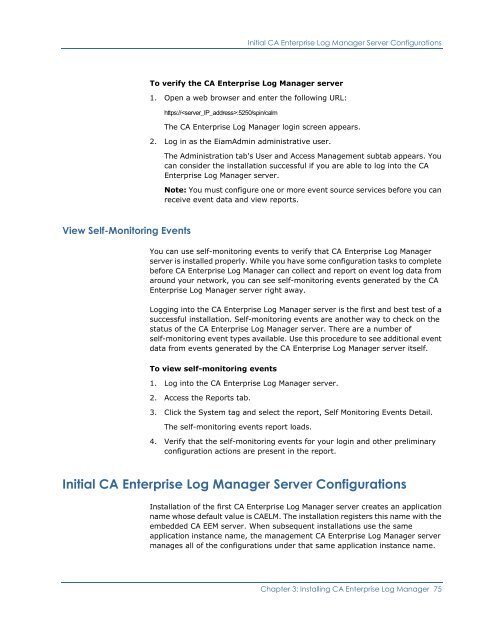Installing CA Enterprise Log Manager - CA Technologies