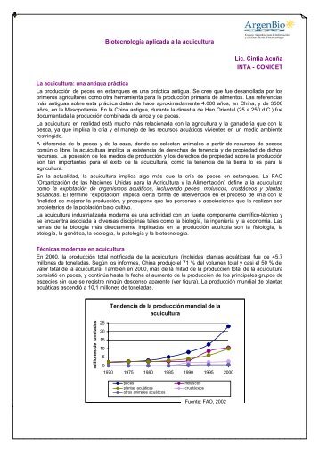 BiotecnologÃ­a aplicada a la acuicultura - ArgenBio