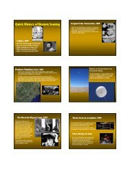 Quick History of Remote Sensing - Remote Sensing and GIS ...